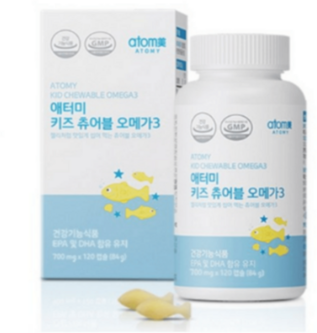 애터미 키즈 츄어블 오메가3 700mg x 120캡슐, 1개