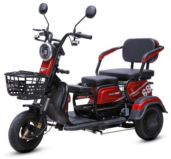 세발오토바이 전동차 스쿠터 3발바이크 출퇴근용, 4세대 1000W 72V20a 70KM, 48V