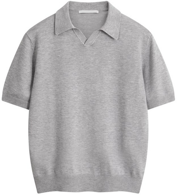 해리슨 솔리드 카라넥 반팔 니트 WBTM613 WSP1530