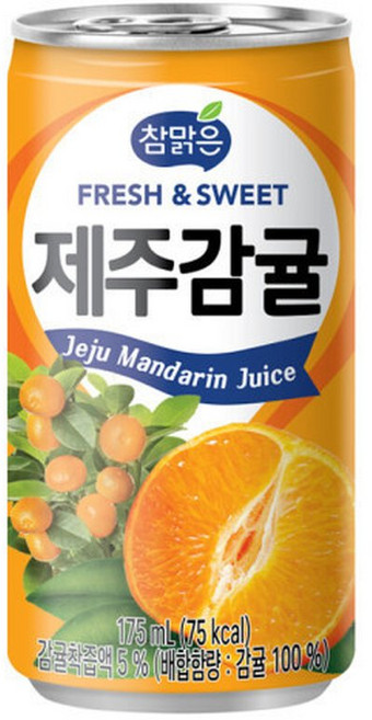 참맑은 제주감귤 175ml x 30캔-3박스(90캔), 90개