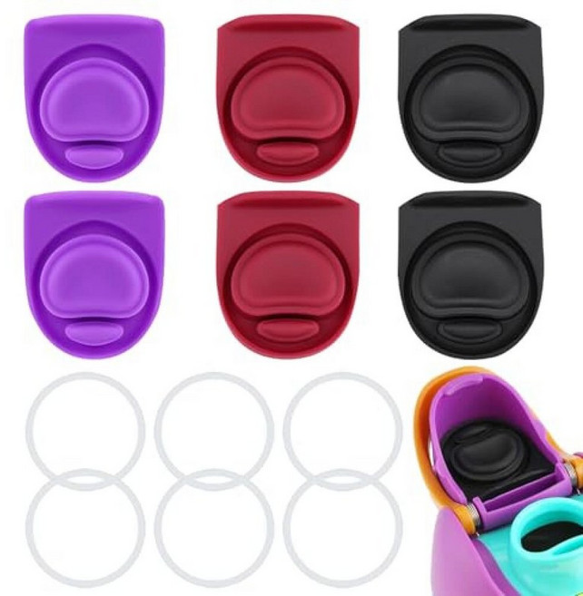 ZONBBEE Owala Freesip16/19/24/32/40oz 뚜껑 물병 개스킷 실리콘 캡 인서트 5개 스토퍼 교체 부품 액세서리 5가지 색상 7 166507, 6 Colors​ Set2