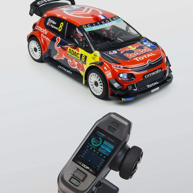 1:7 WRC C3 랠리 시트로엥 레드불 바디 무선 조종 자동차 독립 서스펜션 솔리드 액슬 모델 아부다비 KM, 03 RedB Car