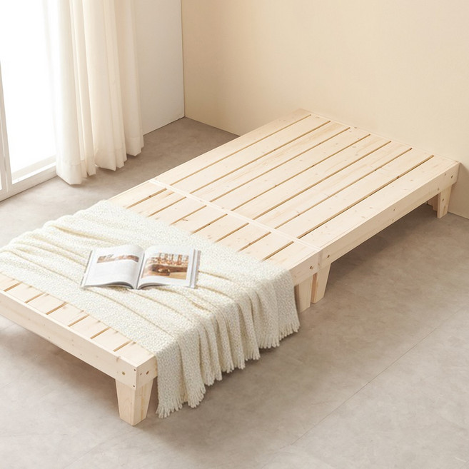 아씨방가구 원목마루 평상형침대 프레임SS, 슈퍼싱글 SS 프레임