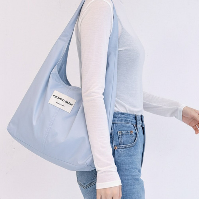 엣모스트 여성 파스텔 호보백 나일론 숄더백 가벼운 데일리백 (4color)