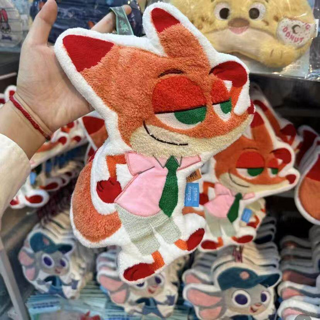 주토피아 캐릭터 핸드타월 주디 토끼 닉 여우 걸이형 봉제 타월 욕실 주방 손수건