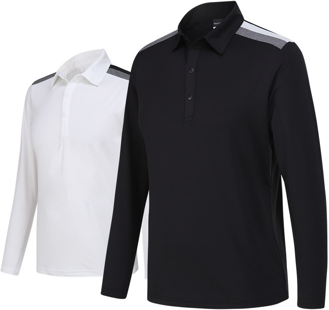 마스터베어 어반 T2 스트레치 남성 골프 카라 긴팔티 MB927T