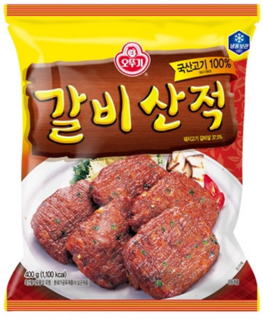 오뚜기 갈비산적 400g 2개입 간단한 식사 1+1 고기완자 고기반찬, 2개