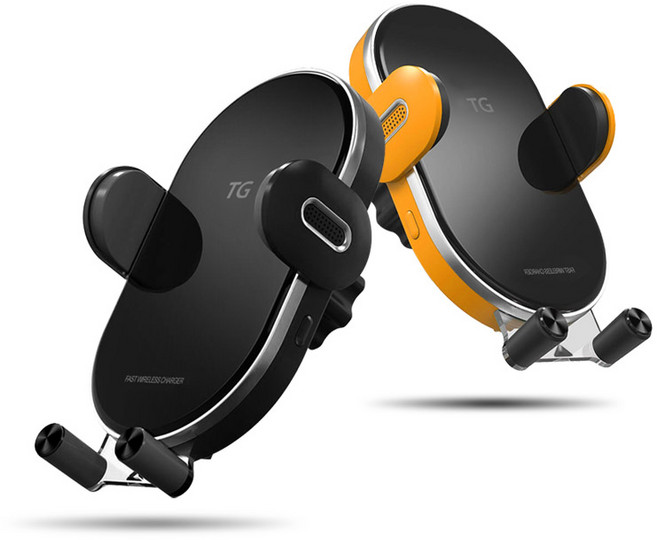 TG-CW1000A 차량용 고속 무선충전 자동거치대, 옐로우