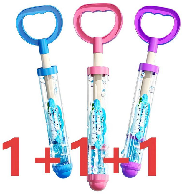 디어시즌 회오리물총 한가족 쓸수있게 (혼합색상 1+1+1) 분수물총 회오리 물꽃놀이 수동물총 주사기물총 3P 1세트, 3개입, 1개