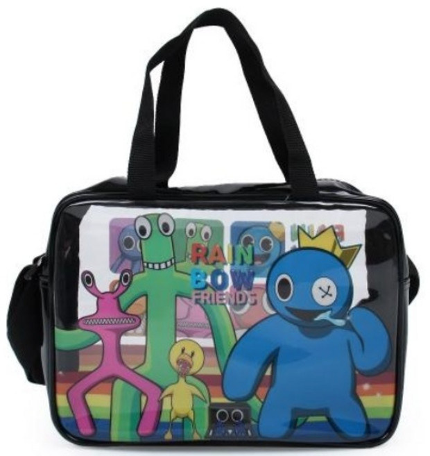 레인보우프렌즈 알록달록 비치 사각 크로스 수영가방