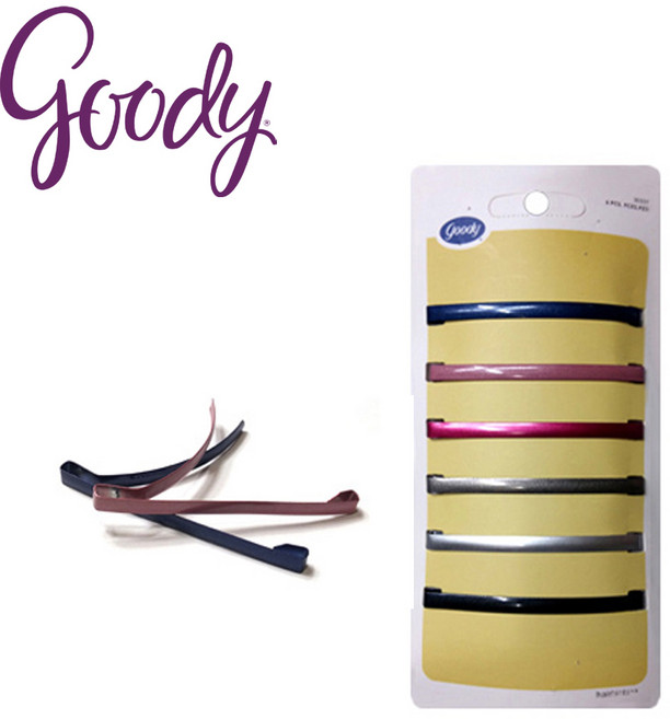 구디 메탈 포인트 핀 6P 30331 색상랜덤 머리핀