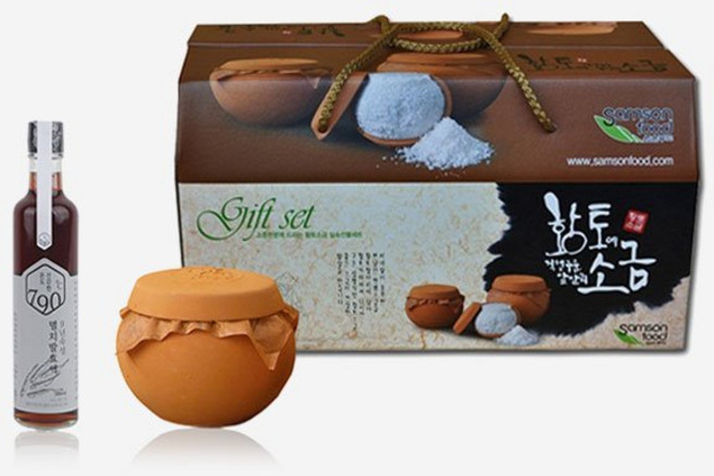 삼손푸드 실속선물세트(황토소금500g+멸치발효액300ml), 500g, 1개