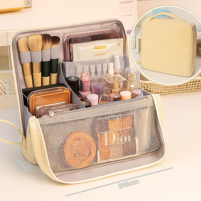 슬림쏘울깔금정리 대용량 방수 화장품가방 스탠딩형파우치