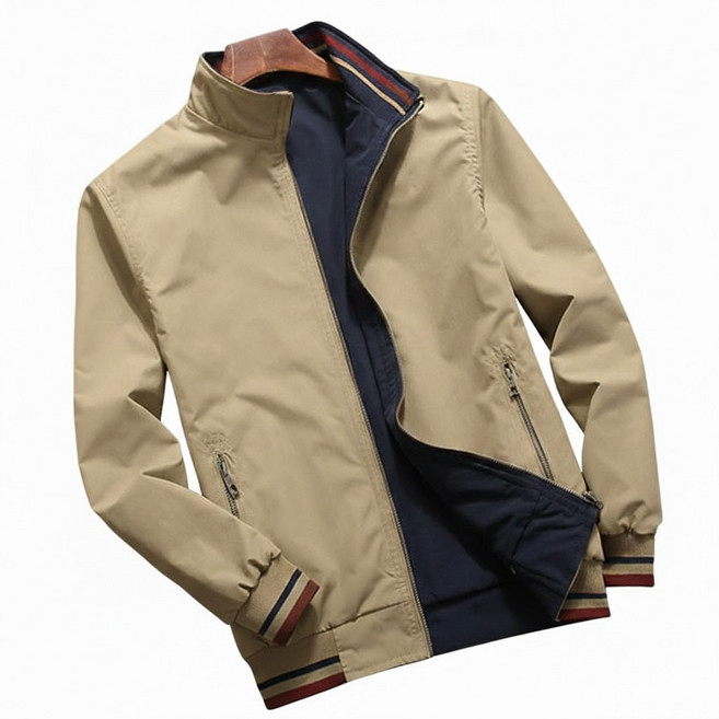 차쿠 남성 캐주얼 양면 자켓 점퍼 차이넥 점퍼 양면 블루종 간절기