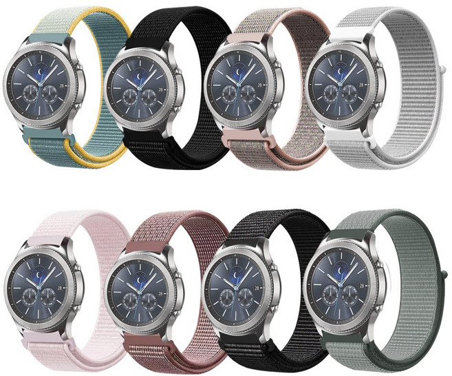 갤럭시 워치3 액티브2 기어S 공용 스트랩 스포츠 루프 밴드 시계줄 22mm, 그린옐로우 22mm, 1개