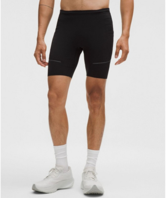 룰루레몬 패스트앤프리 하프 타이츠 8인치 블랙 M 남성 러닝 레깅스 반바지 팬츠