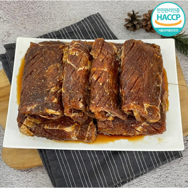 돼지 목살 순살 솔잎 양념 구이 3.2kg, 1개