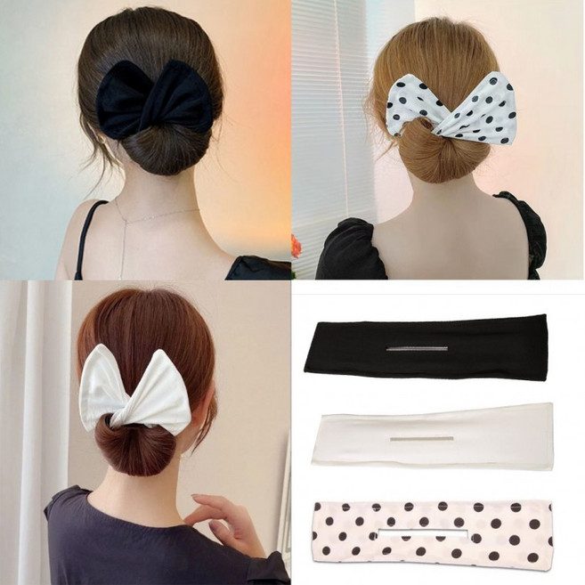 당고 머리밴드 올리고 당기고 한방 머리끈 당고머리끈 빅리본 스크런치 공창밴드