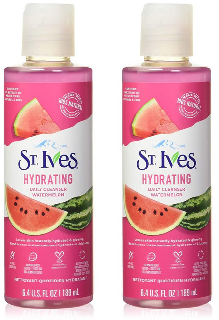 세인트이브스 하이드레이팅 수박 데일리 클렌저 189ml 2개 By St. Ives