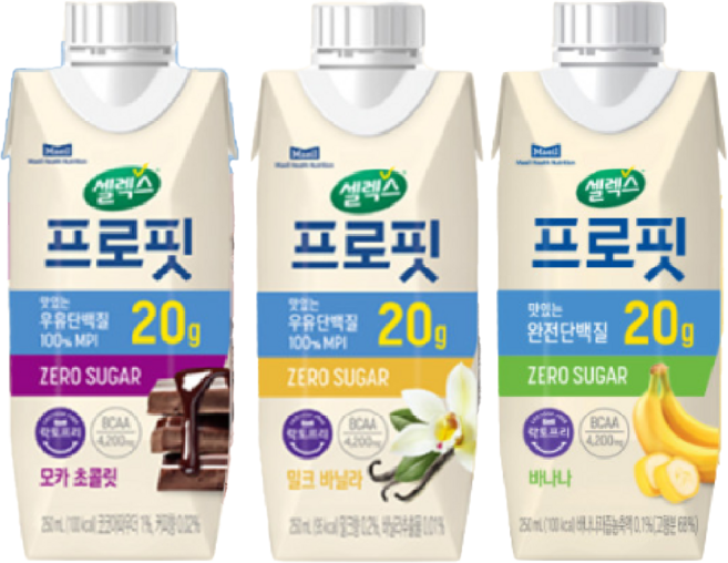 셀렉스 프로핏 (모카초콜릿4 +밀크바닐라4 +바나나4), 12개, 250ml