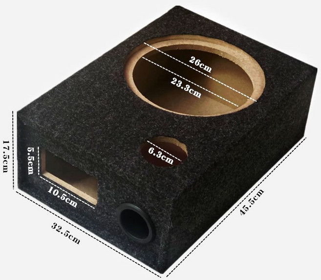 자작 스피커통 오디오 빈통 서브 빈상자 고음, 범용, 10인치 구멍 트위터 구멍 포함 초박형, 단일 스피커