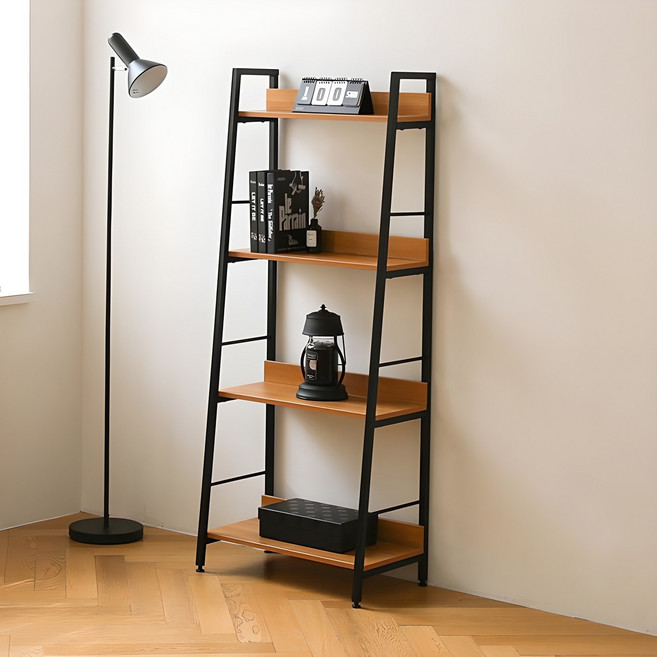 스칸디나 파티션 데코책장 선반, 블랙, 4단