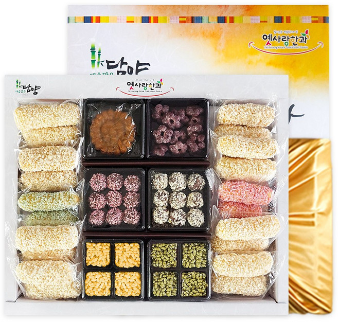 [한과명인] 담양한과 전통 한과선물세트 꽃창포(2단), 1개, 795g