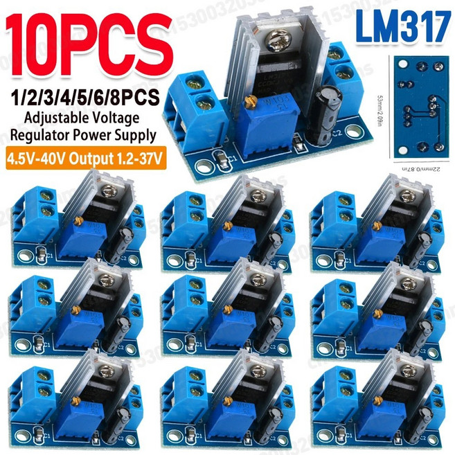 가변 전압 레귤레이터 전원 공급 장치 벅 스텝 다운 LM317 - 컨버터 입력 MP3 MP4 PSP 용 4 5V-40V 선형, 1개