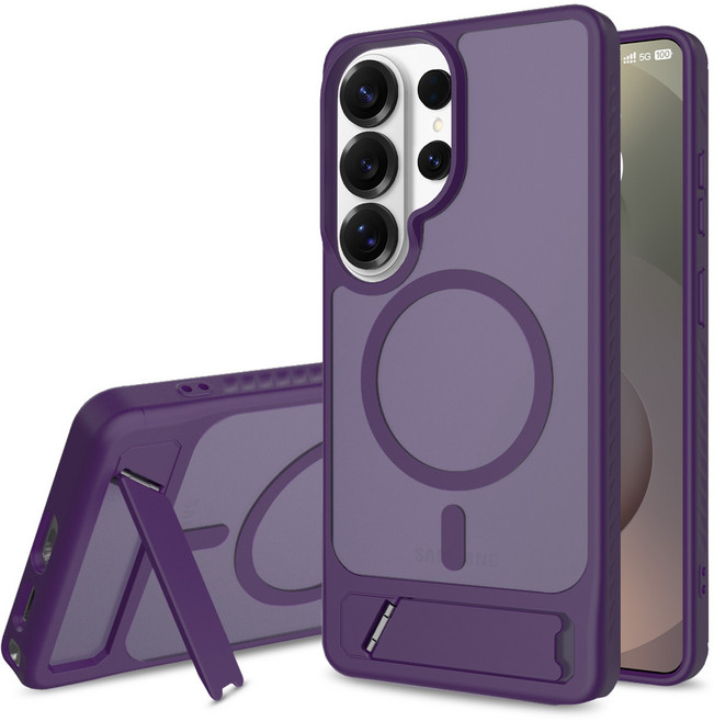 Ceasikery 갤럭시 S26 울트라 호환 맥세이프 마그네틱 이지 스탠드 변색방지 핸드폰 케이스 Q2022