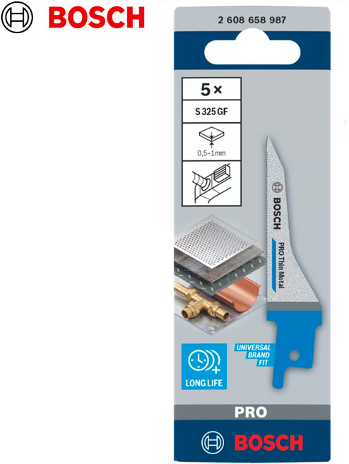 보쉬 PRO S325GF 5개 금속용 컷소날 S422BF 후속 시트메탈 절단용, 1세트, 325GF