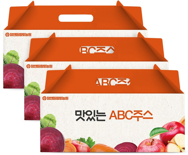 참앤들황토농원 [참앤들황토농원] 맛있는 abc주스 30포 3박스, 70ml