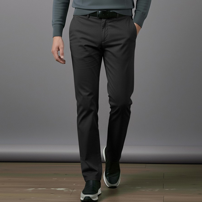 스댕클럽 남성용 기본핏 빅사이즈 스판 일자 면바지 SAD1017