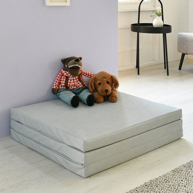 고운님 레자 3단 접이식매트리스, (마블) 레자 그레이, 5cm