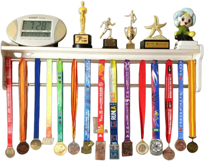 마라톤 메달 걸이 스포츠 트로피 행거 정리 진열 스탠드, 1개, 16x100cm