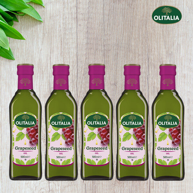 올리타리아 포도씨유500ml 5병 (스티로폼)