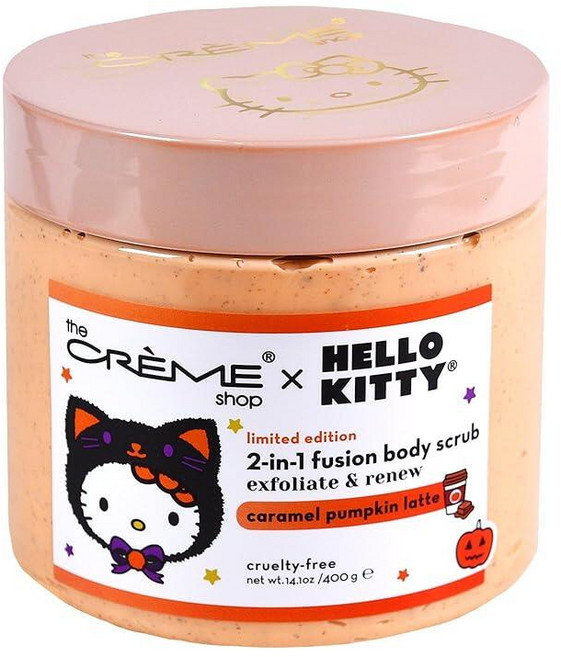 THE CREME SHOP The Creme Shop x 헬로 키티 투인원 퓨전 바디 스크럽 캐러멜 펌킨 라떼 한정판 256932