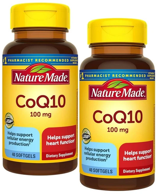 네이처 메이드 코큐텐 코엔자임큐텐 100mg 소프트젤 Nature made CoQ10 Softgels, 2개, 40정 - 쿠팡