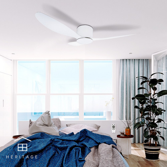 인테리어 천장 거실 공기순환 저소음 선풍기 실링팬, 실링팬_화이트