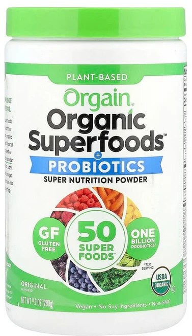 Orgain Organic Superfoods™ + 프로바이오틱 오리지널 280g(9.9oz) OGA-00395, 1 - 쿠팡