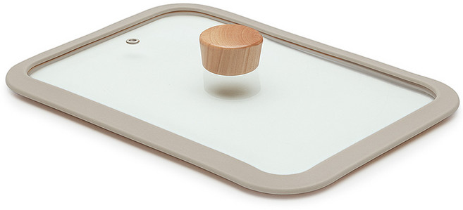 실리콘 베이 에디션 사각 유리뚜껑 멀티커버 사각팬 뚜껑 덮개, 1개, 29cm