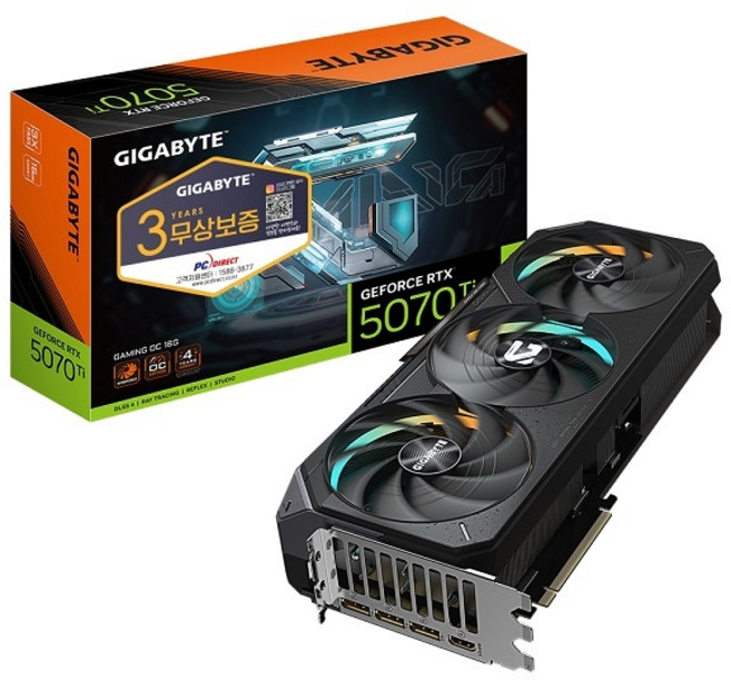 [GIGABYTE] 지포스 RTX 5070 Ti GAMING OC D7 16GB 피씨디렉트