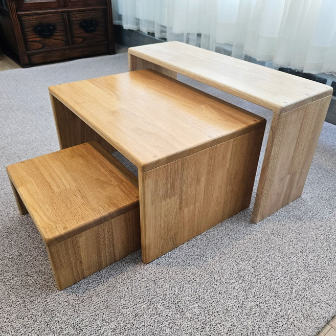 림스우드 나무선반제작 원목 ㄷ자선반 주문제작 식탁정리대 화분받침대, 브라운+바니쉬