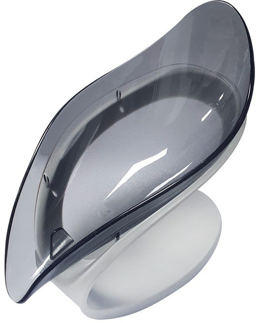 나뭇잎 물빠짐 욕실 비누 받침대 거치대 홀더, 그레이, 1개