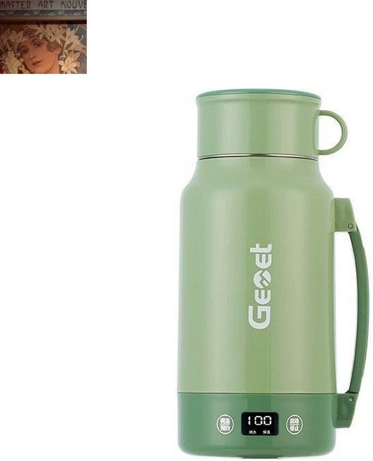 물끓이는 전기 텀블러 포트 끓이는 보온병, 1개, 1ml, 게이탕 304 그린