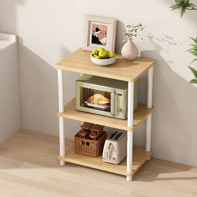 헤븐하임 다용도 선반 진열장, 3단, 우드(WOOD)