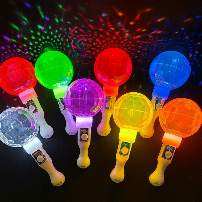 아띠꼴로 4개1세트 반짝반짝 LED 원형 응원봉 야광봉 응원도구, 1세트, 원형블루