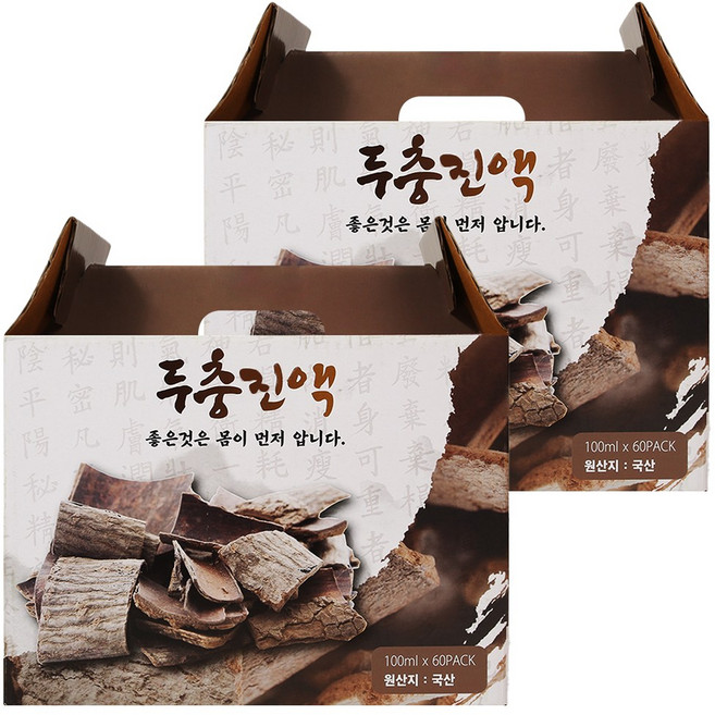 건강중심 국산 두충나무 즙 진액, 120개, 100ml