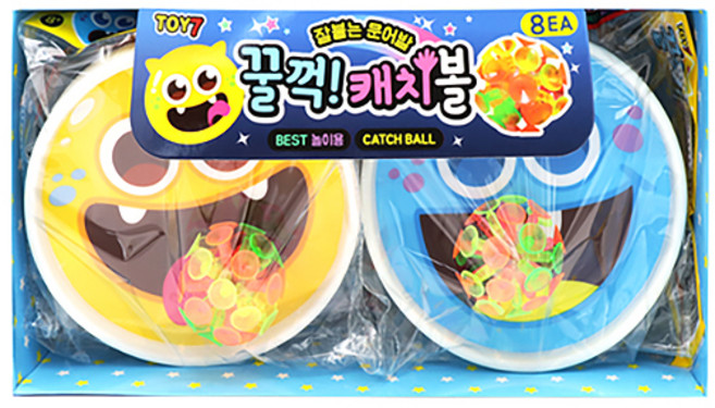 문어발공 안전 흡착 꿀꺽 캐치볼 8입, 1개