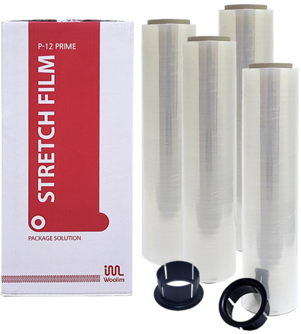 뉴플라스틱 스트레치필름 핸드랩 산업용랩 포장 공업용, 1개, P12-고기능필름 12mic(500mm×400M)