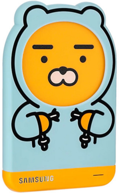 삼성전자 카카오에디션 대용량 외장하드 휴대용 USB3.0 포터블 어피치 라이언 보관 파우치 제공, 라이언(블루), 1TB